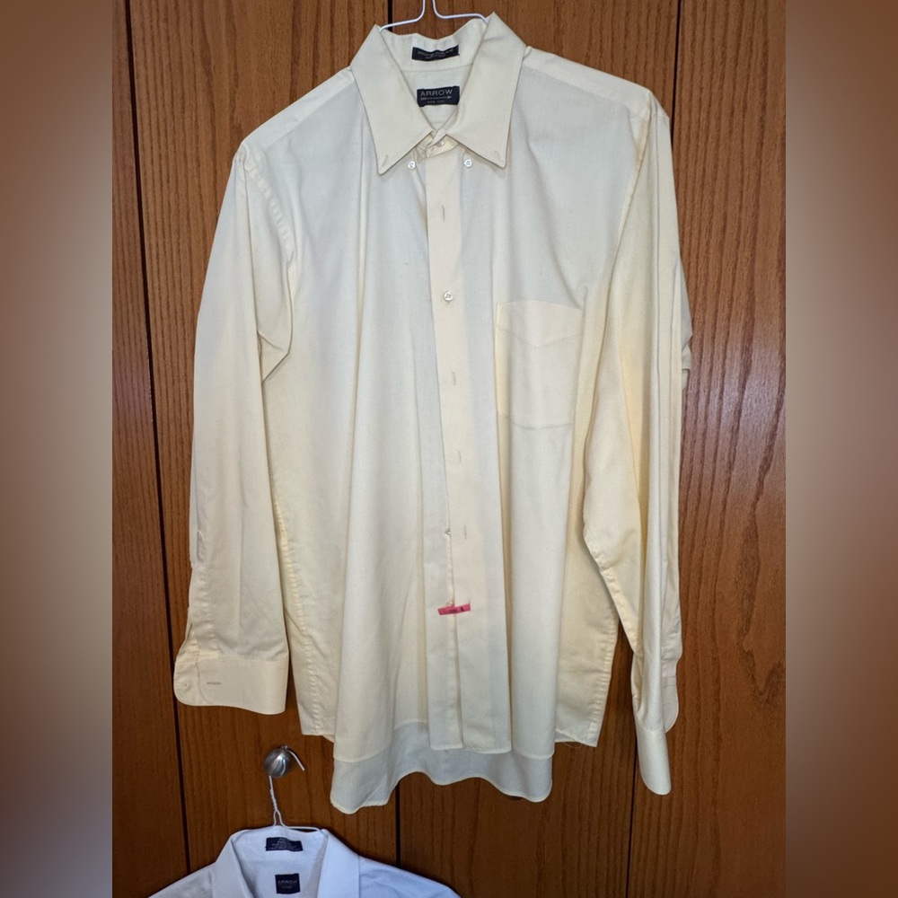 Arrow Men's Light Yellow Dress Shirt